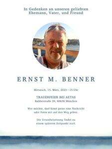 Trauer um Münchner Agentur-Chef Ernst Benner