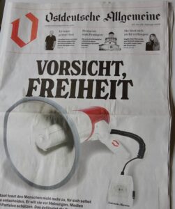 Die neue Ossi-Zeitung: leider ohne Schneeballschlacht